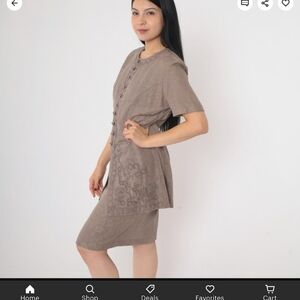 Karin Stevens‎ Brown Asymmetrical Dress